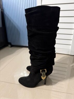 Christian Dior Vintage John Galliano "Fly Girl" Suede D-Chain Boots